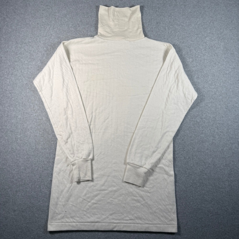 Winterskins Turtleneck Men's Medium Off‑White Thermal Long Sleeve Sears Vintage